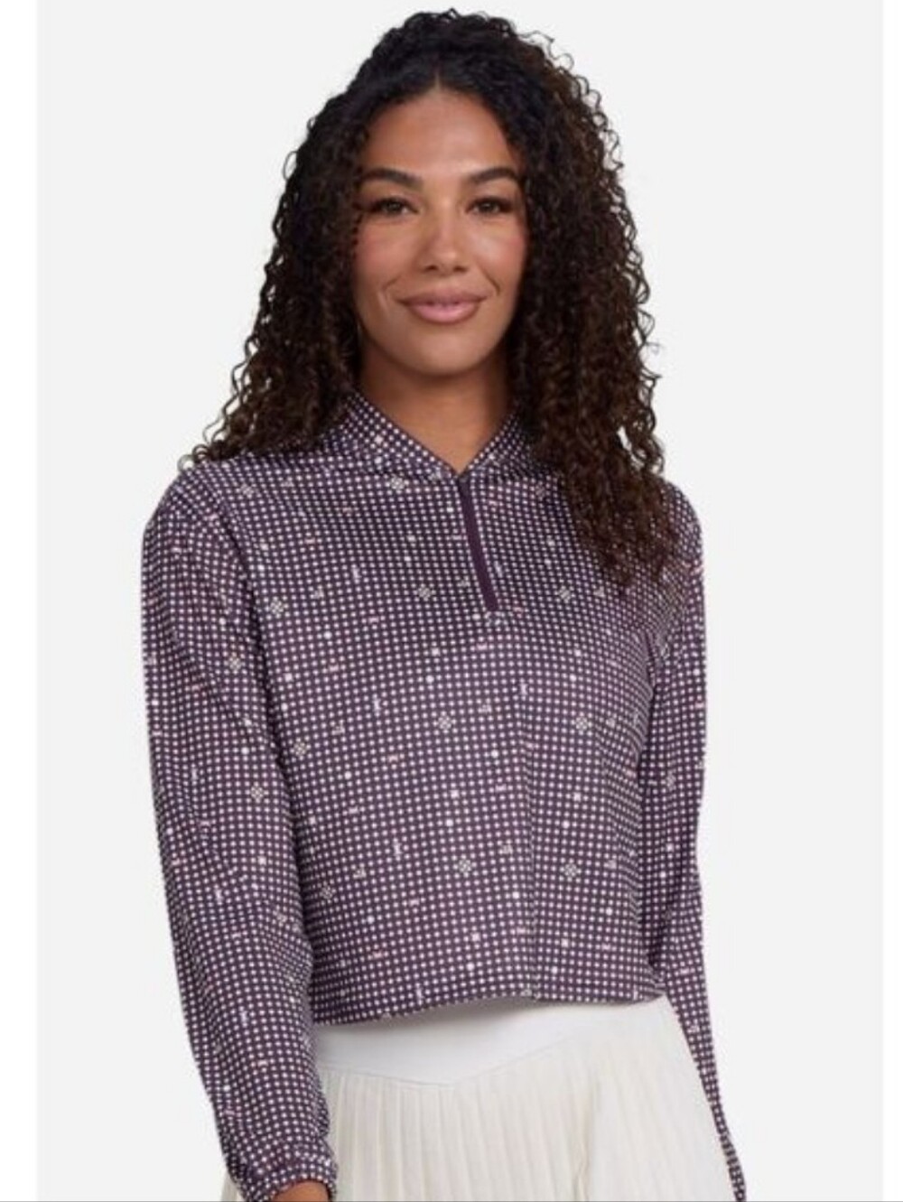 💜 BAD BIRDIE Throwing Darts Half Zip Long Sleeve Golf Shirt Pullover